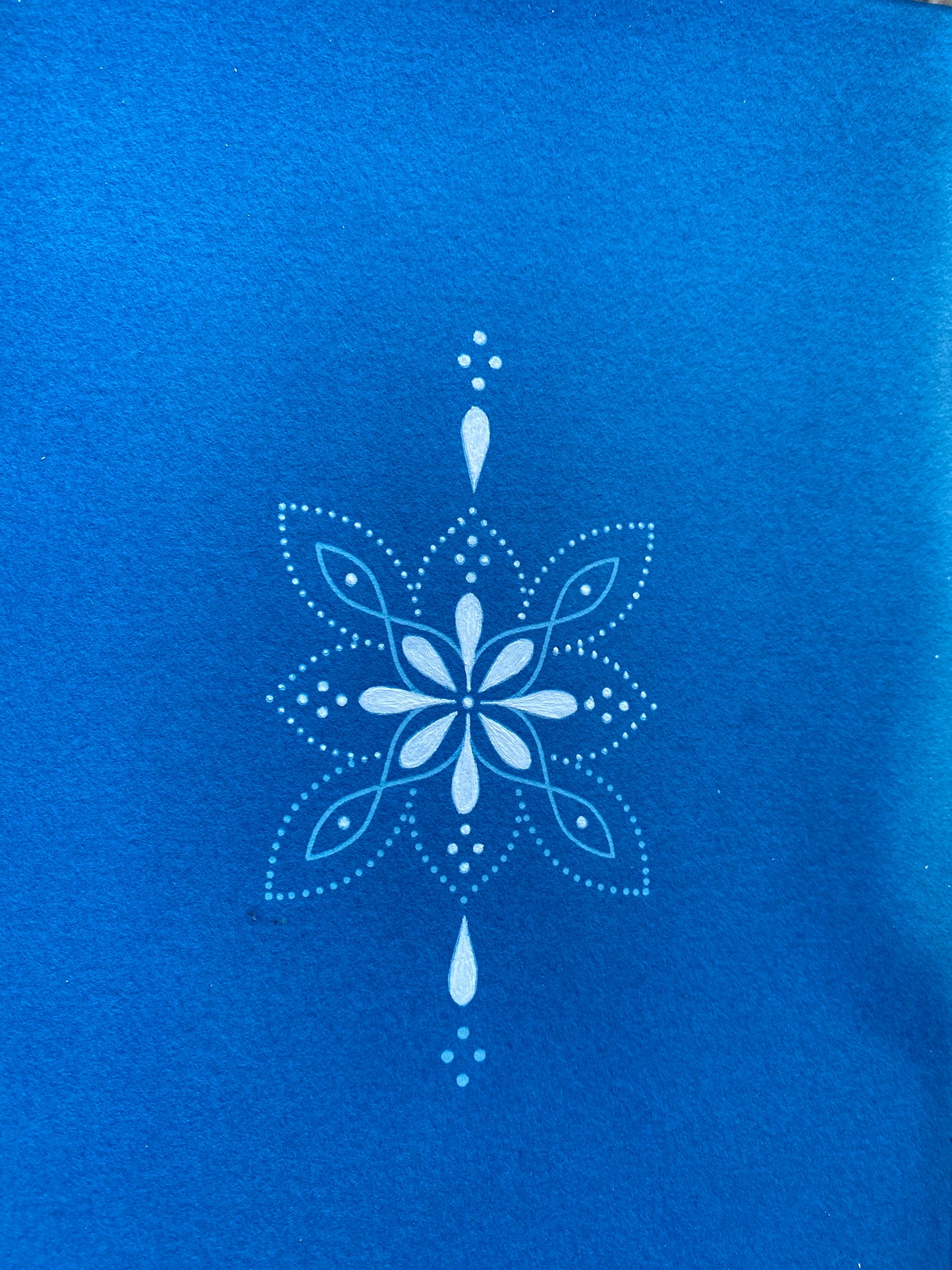 ‘Frigg’ painting on cyanotype