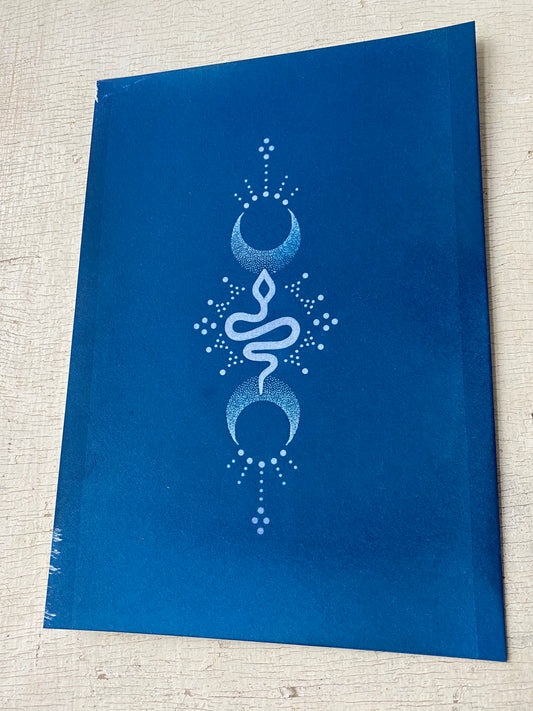 ‘Meretseger’ cyanotype print