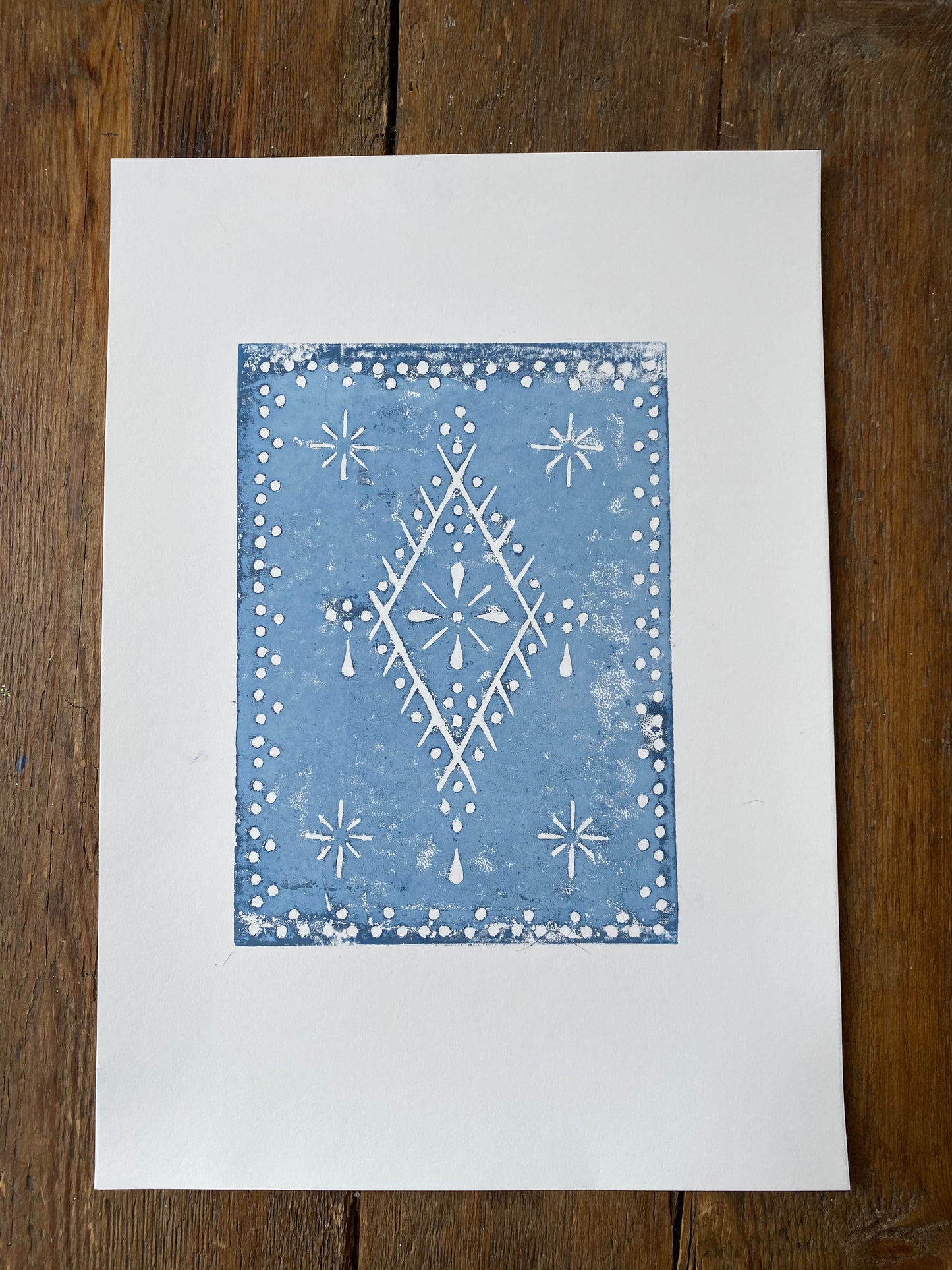 ‘Thrud’ Lino cut print