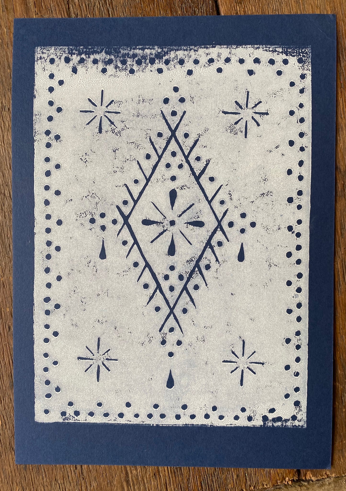 ‘Thrud’ Lino cut print